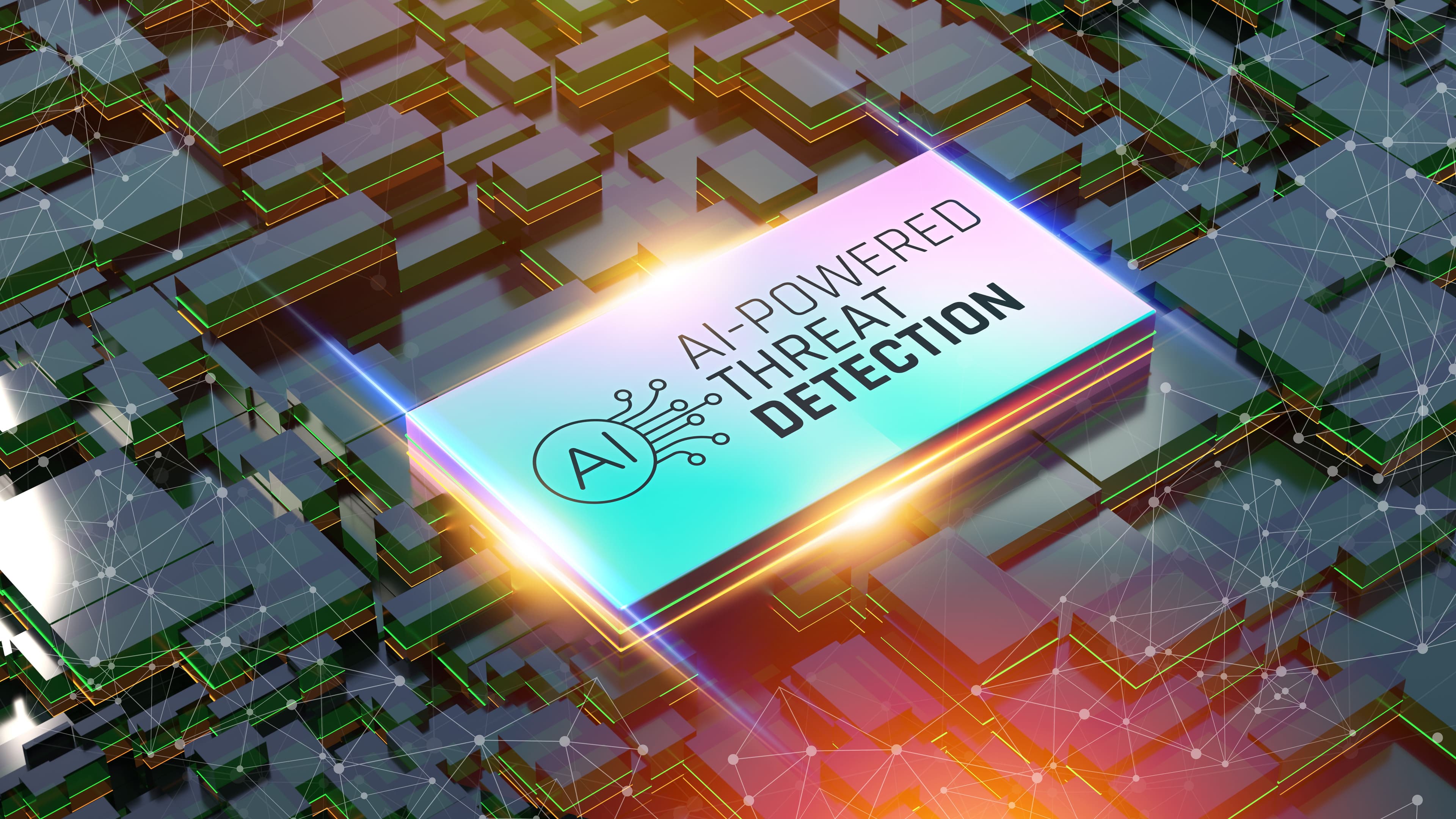 Black Glazier AI-powered threat detection technology analyzing network traffic patterns